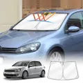 Windshield Sun Shade for Volkswagen Golf Hatch MK5 MK6 2005-2012 Blocks UV Rays Foldable Custom Wind Screen Sun Visor Protector