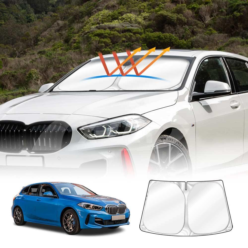 Windshield Sun Shade for BMW 1 Series 2019-2024 Blocks UV Rays Foldable Custom Wind Screen Sun Visor Protector
