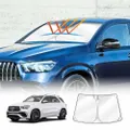 Windshield Sun Shade for Mercedes-Benz GLE 2012-2018 Blocks UV Rays Foldable Custom Wind Screen Sun Visor Protector