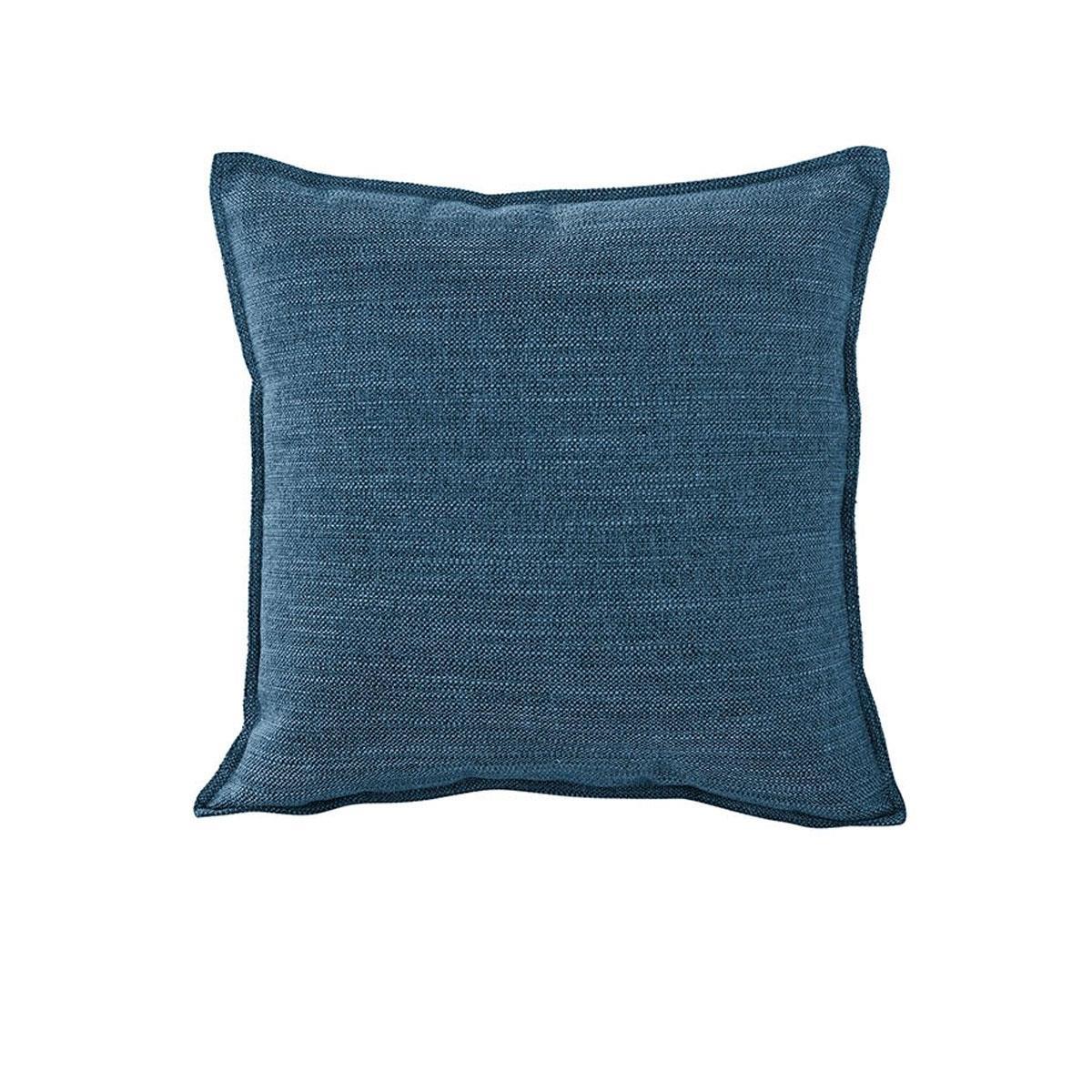 Jason Linen Look Square Filled Cushion 44 x 44 + 1 cm Marine