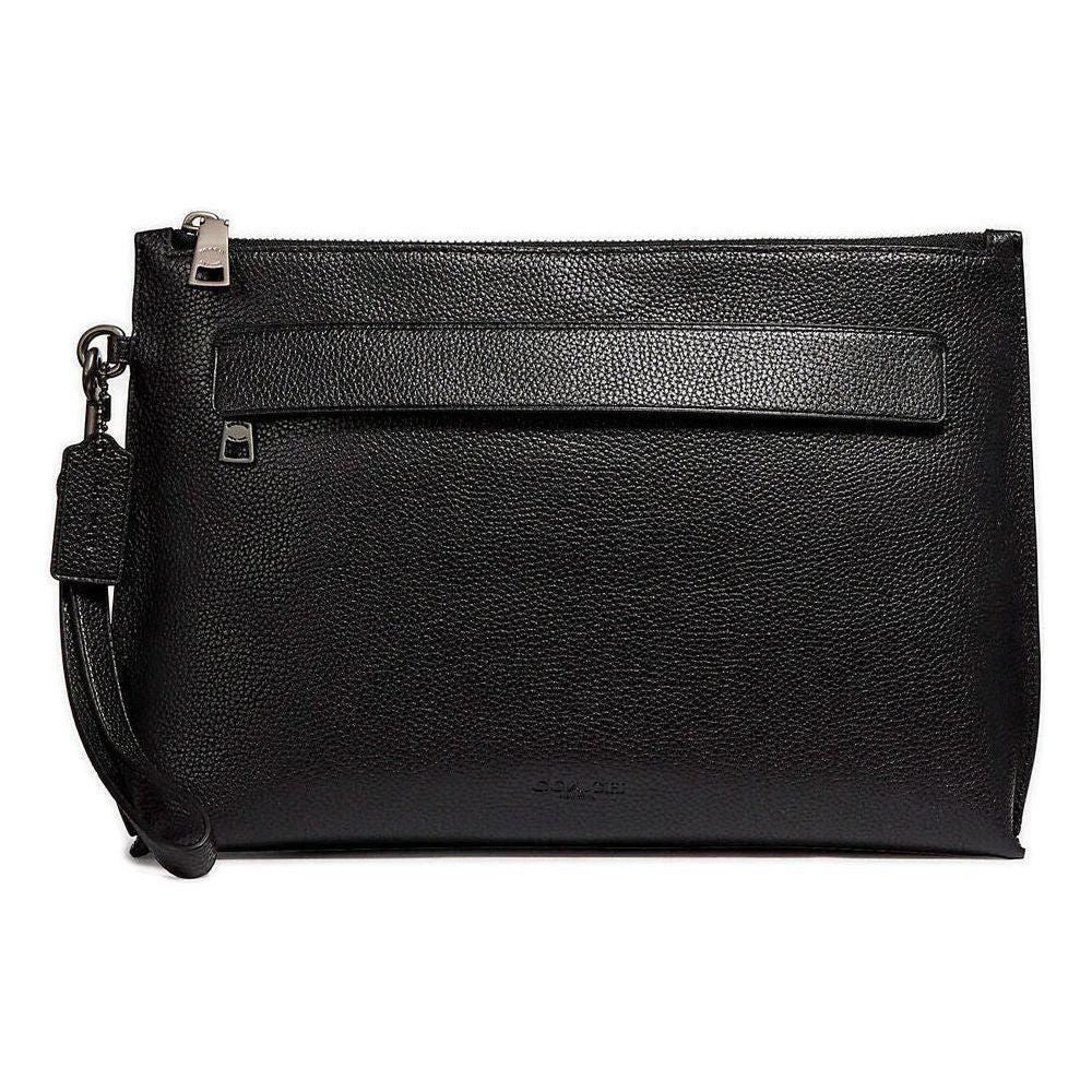 Coach Men's Leather Zip Fastening Bag - F28614-BLK (Black)