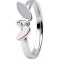 Skagen JRSV029SS8 Ladies' Pink Silver Steel Ring (Size 18)