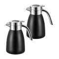 SOGA 2X 1.8L Stainless Steel Kettle Insulated Vacuum Flask Water Coffee Jug Thermal Black