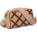 Laura Ashley LENORE-QUILTED-TAN Brown Synthetic Women's Handbag (Model No. LENORE-QUILTED-TAN)