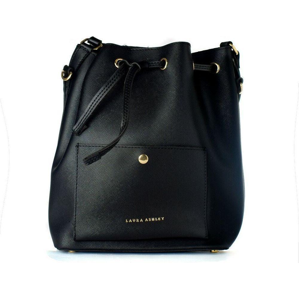 Laura Ashley SCA-NOIR Black Synthetic Women's Handbag (Model SCA-NOIR, 26 x 32 x 12 cm)