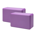 2 Pack Yoga Block High Density EVA Foam Yoga Brick Blocks for Yoga/Pilates/Meditation-Purple