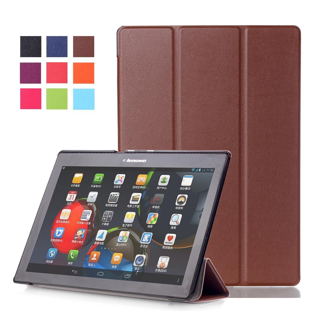 MCC For Lenovo Tab3 10 Business Tablet Smart Leather Case Cover X70F/L Tab 3 [Brown]