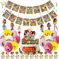 Goodgoods House Children Youth LEGO Building Block Girl Themed Birthday Party Decoration Banner Cake Toppers Balloons