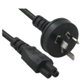 Power Cable from 3-Pin AU Male to IEC C5 Female Plug - 1m