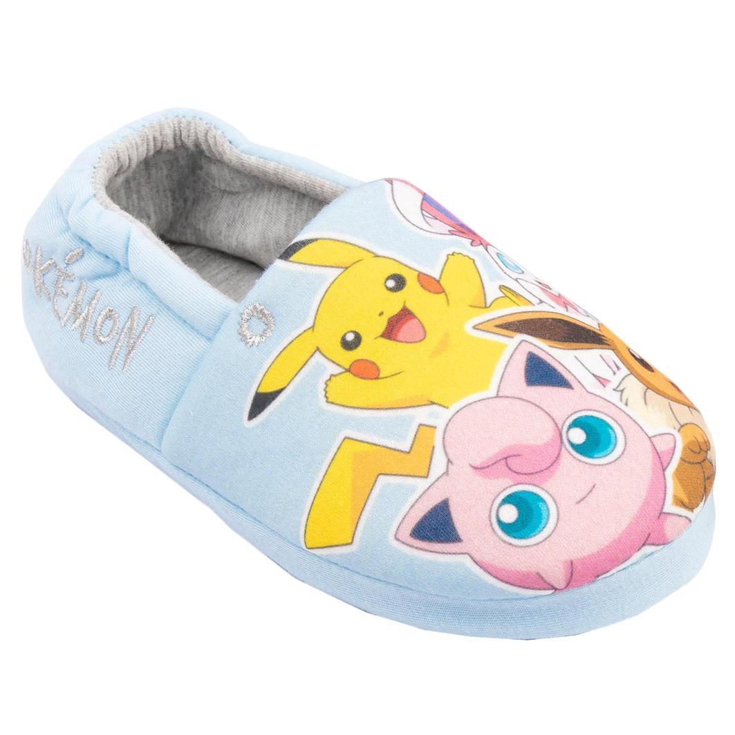 Pokemon Girls Slippers (Pastel Blue/Yellow/Pink) (3 UK)