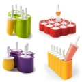 GENUINE Zoku Slow Pops - easy to remove Silicone Ice Lolly moulds w/ drip guards