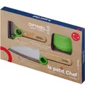 OPINEL Le Petit Chef finger guard kitchen knife and peeler set - Green