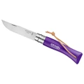 OPINEL No 7 Colorama Violet 8cm locking knife with strap - stainless steel blade