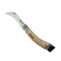 OPINEL Mushroom knife 8.5cm stainless steel blade with boar hair brush