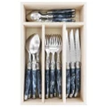 Andre Verdier Debutant Cutlery Set 24 Piece Tableware Flatware Set Marbled Grey
