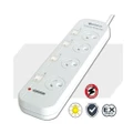 Sansai 4-Way Power Board 421SW with Individual Switches and Surge Protection