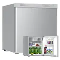 ADVWIN 48L Compact Refrigerator, Mini Bar Fridge, Portable Fridge with Freezer Adjustable Temperature, Bar Fridge with Removable Basket, for Cars, Road Trips, Home, Offices & Dorms | Energy Saving