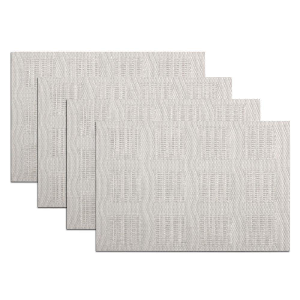 4pc Maxwell & Williams Placemats 45x30cm Table Protector Mat Off White Square