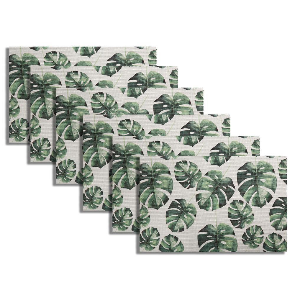 6x Maxwell & Williams Table Accents Foliage Placemat 45x30cm PVC Mats Monstera