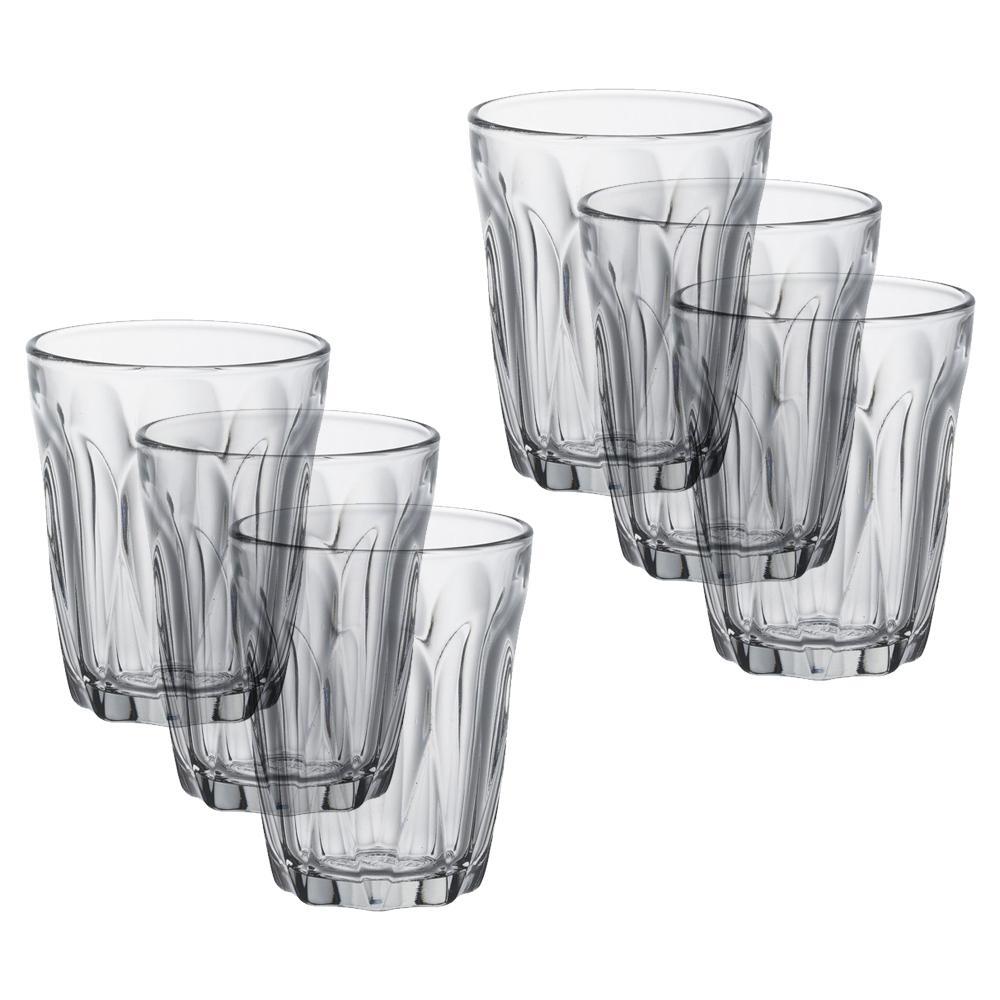 6pc Duralex Provence 90ml/7cm Glass Tumbler Set Water/Juice Drinkware Cup Clear