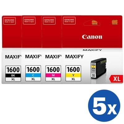 20 Pack Canon PGI-1600XL PGI1600XL Original High Yield Ink Cartridge [5BK,5C,5M,5Y]