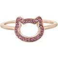Karl Lagerfeld Ladies' Stainless Steel Pink Ring 5483552 (Size 12)
