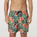 Mitch Dowd - Men's Hibiscus Repreve(R) Swim Shorts - Green