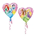 Disney Princess Heart Foil Balloon (Multicoloured) (One Size)