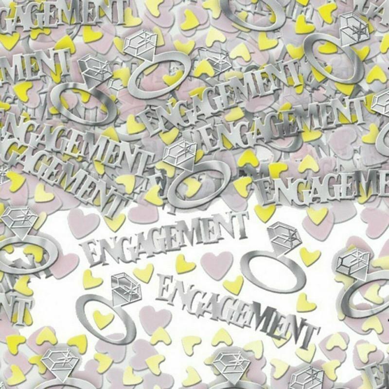 Amscan Engagement Confetti (Yellow/Silver/Purple) (One Size)