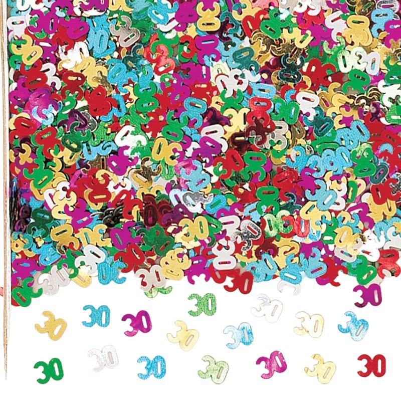 Amscan Metallic Numerical 30th Confetti (Multicoloured) (One Size)
