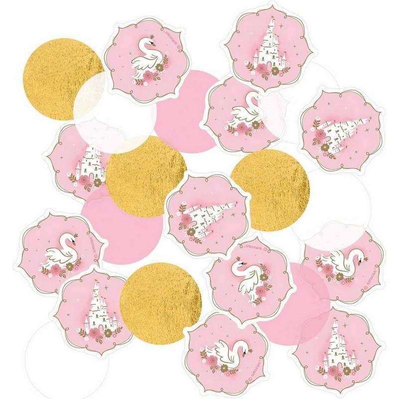 Amscan Princess For A Day Paper Birthday Confetti (Pink/White/Gold) (One Size)