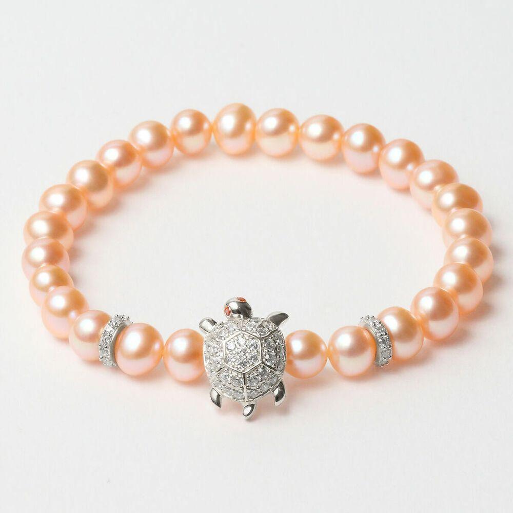 Lancaster Sterling Silver Orange Turtle Bracelet JLA-BR-TURTLE-1-PE - Women's Jewelry