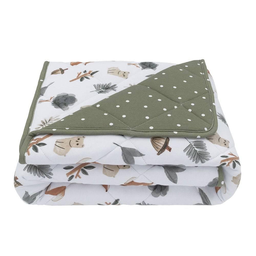 Living Textiles | Quilted Reversible Cot Comforter - Forest Retreat
