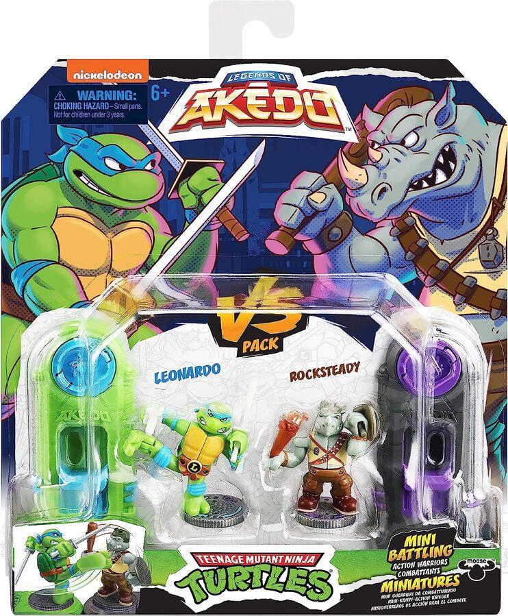 Legends Of Akedo Teenage Mutant Ninja Turtles Versus Pack Leonardo Vs Rocksteady