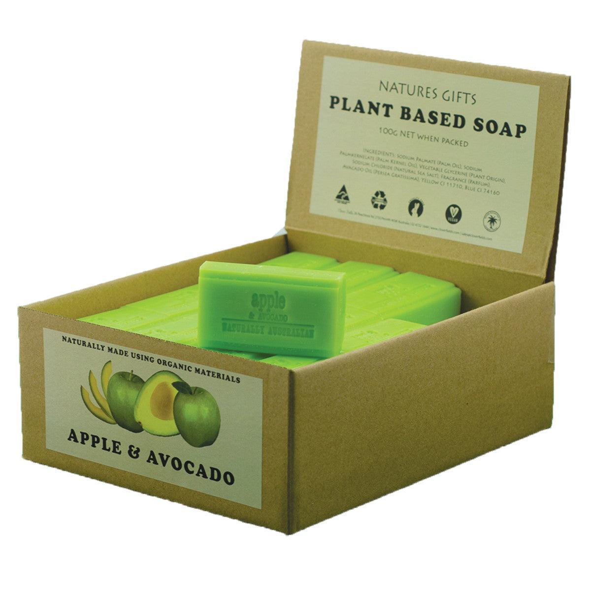 Clover Fields Natures Gifts Plant Based Soap Apple & Avocado 100g (Pack of 36)