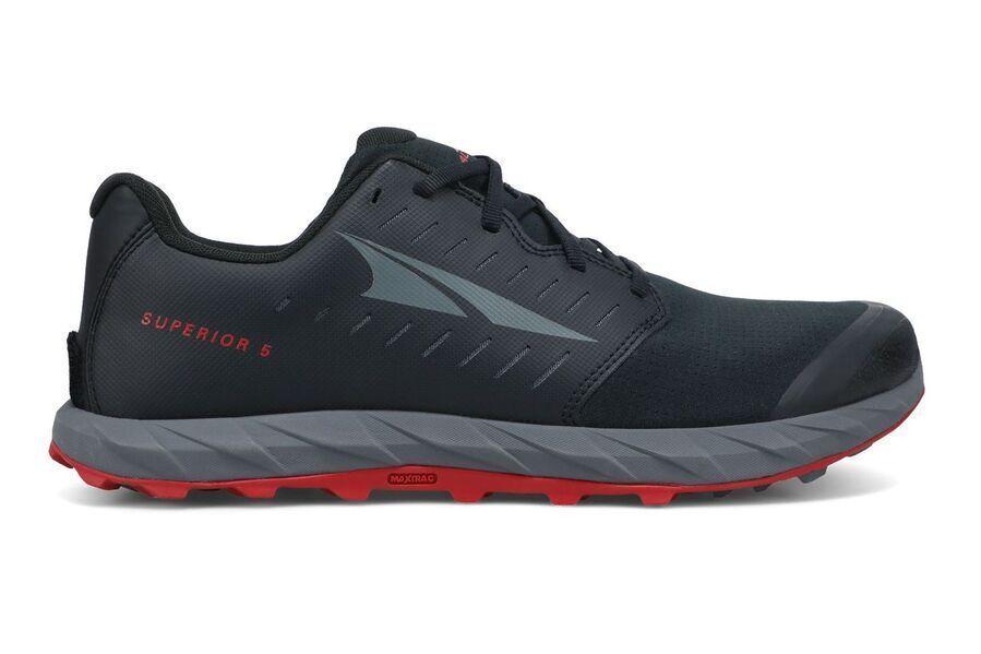 Altra Mens Superior 5 Trail Runners Sneakers Shoes - Black/Red - US 9