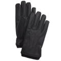 Calvin Klein Men's Black Faux Leather Fleece Lined Gloves