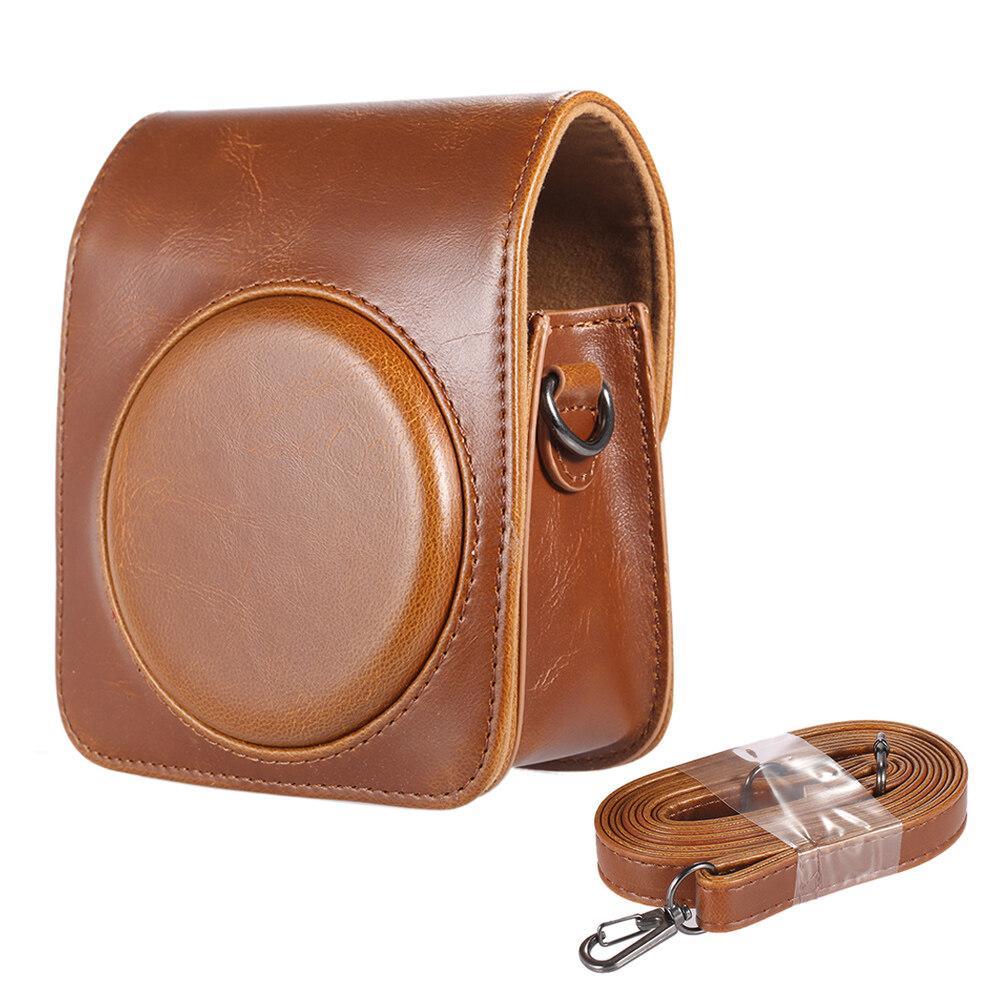Classic Vintage Compact PU Leather Case Bag for Fujifilm Instax Mini 70 Instant Film Camera with Shoulder Strap