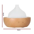 Aroma Aromatherapy Diffuser LED Oil Ultrasonic Air Humidifier Glass Wood