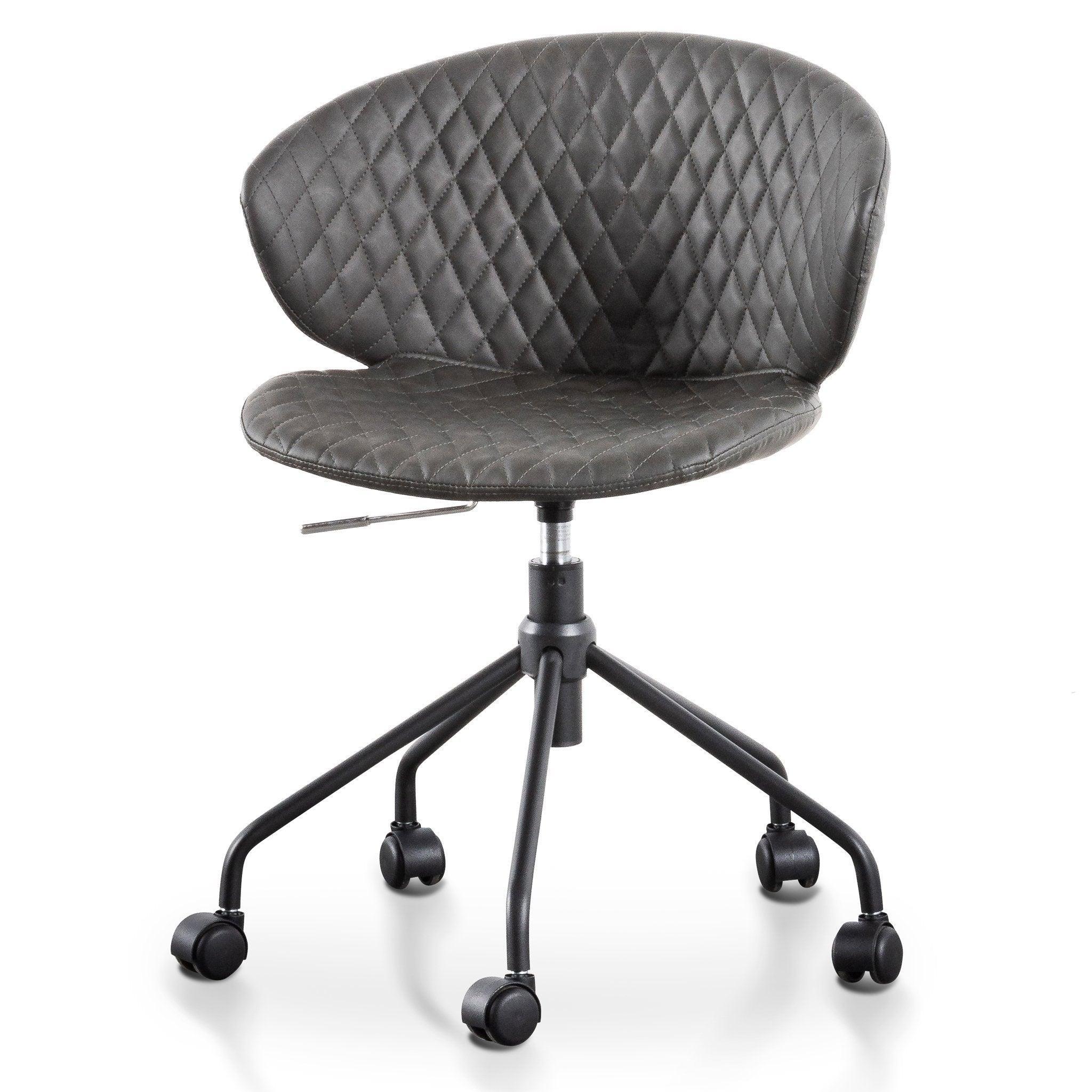 Amos Office Chair - Charcoal with Black Base