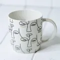 Melody Abstract Face Mugs - 350ml