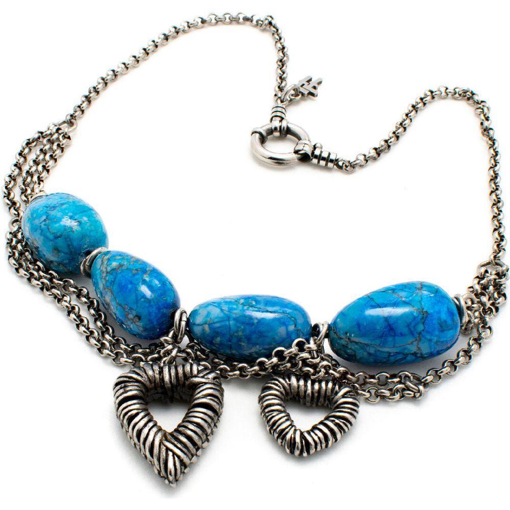 Folli Follie Ladies' Stainless Steel Blue Necklace 4N0T051KU (25 cm)