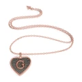 Guess Ladies' Necklace UBN79041 (45 cm) - Pink Stainless Steel Snap Hook