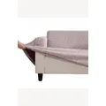 Faux Linen Stretch Fit 2 Seater Chair Cover (Rose)