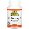Natural Factors, Hi Potency Vitamin B Complex, 90 Capsules