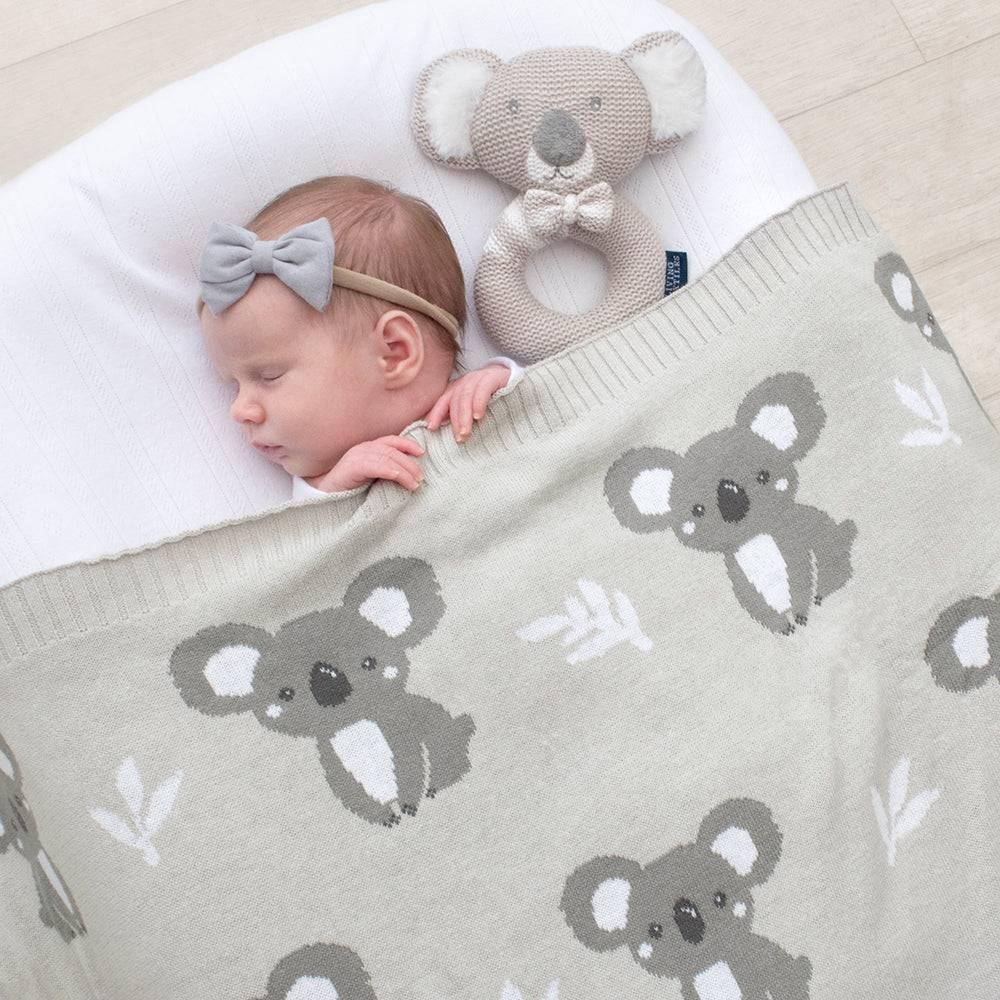 Living Textiles | Australiana Baby Blanket - Koala/Grey