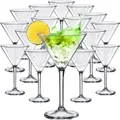 24 x ACRYLIC MARTINI GLASSES 230mL | Reusable Plastic Cocktail Glass Party Cups