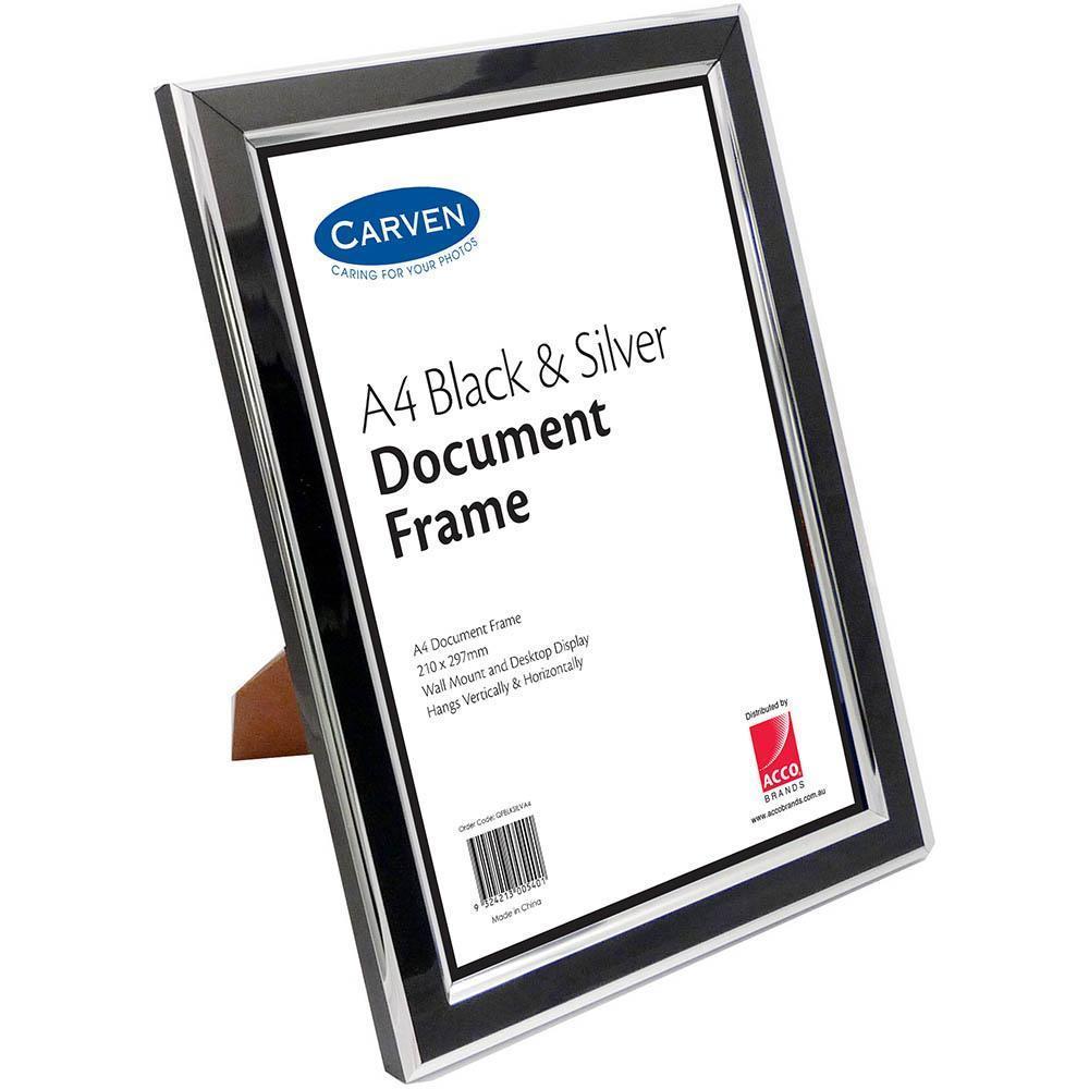Carven Document Frame A4 Black/Silver