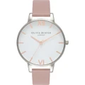 Olivia Burton Pink Synthetic Leather Watch Strap Replacement for Women