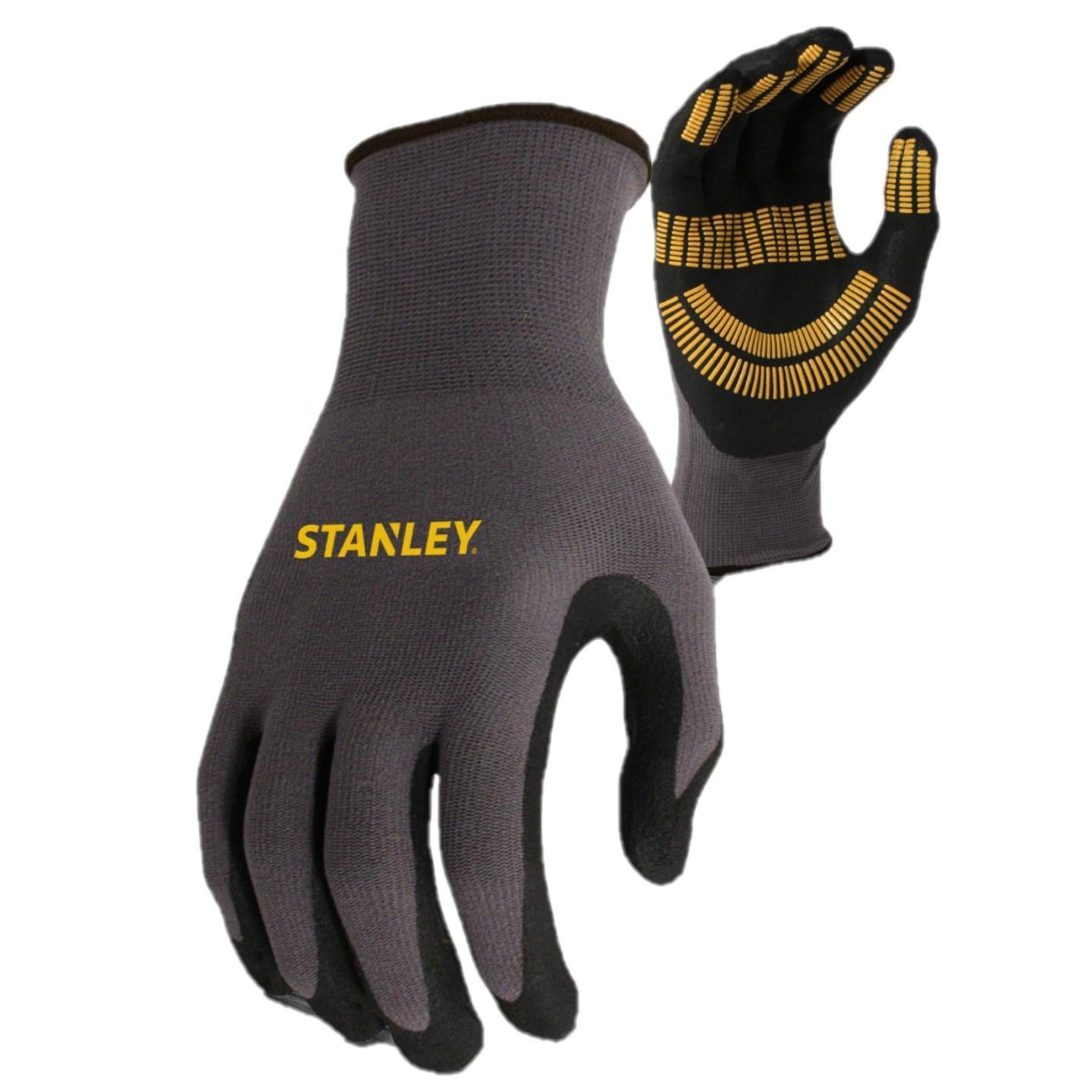 Stanley Unisex Adult Gripper Razor Thread Safety Gloves (Grey/Black/Yellow) (M)